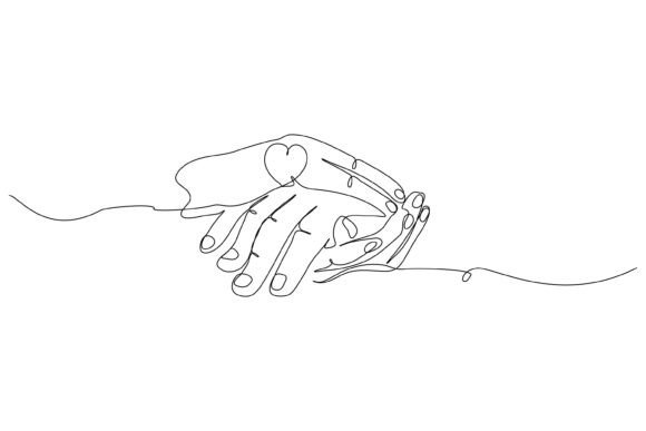Download One Line Hand and Love Poster - Love poster Collection