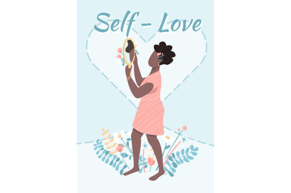 Download Self Love Poster Flat Vector Template - Love poster Collection