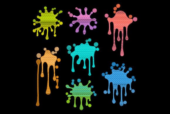 Download Blots Embroidery Design Rainbow - Rainbow Collection