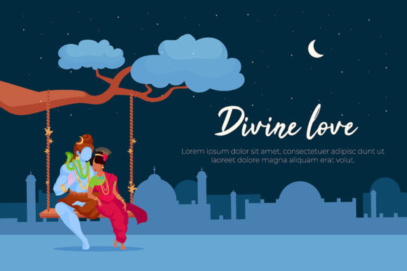 Download Divine Love Poster Flat Vector Template - Love poster Collection