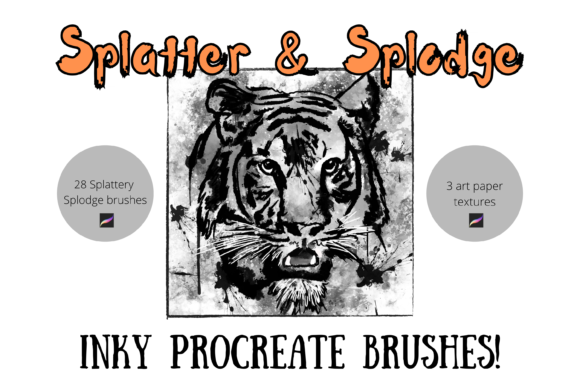 Download Procreate Splatter Splodge Ink Brushes - Splat Collection