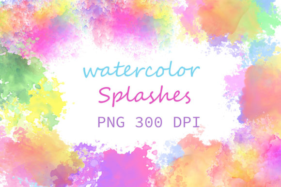 Download Watercolor Splatter Stain Colorful - Splat Collection