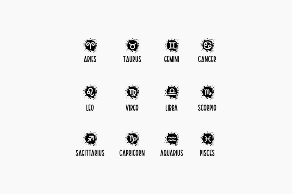 Download Zodiac Signs Splat Ink - Splat Collection
