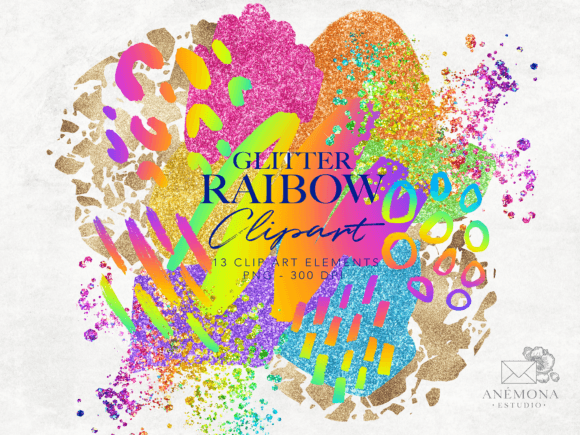 Download Rainbow Clipart - Modern Shapes - Rainbow Collection