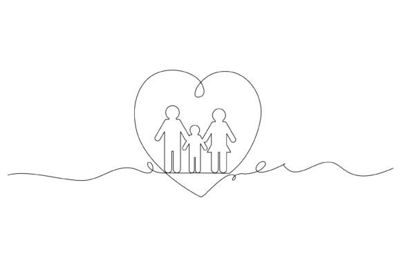 Download One Line Family Love Poster - Love poster Collection