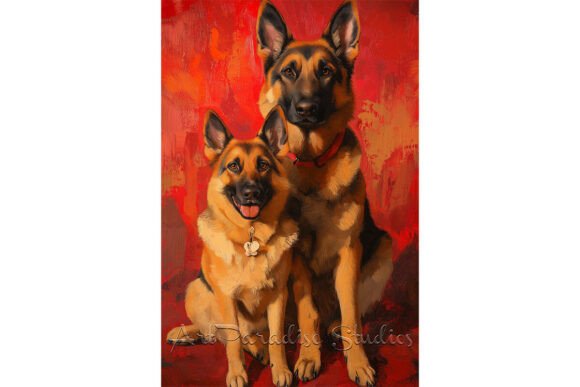 Download German Shepherd Couple Love Poster - Love poster Collection